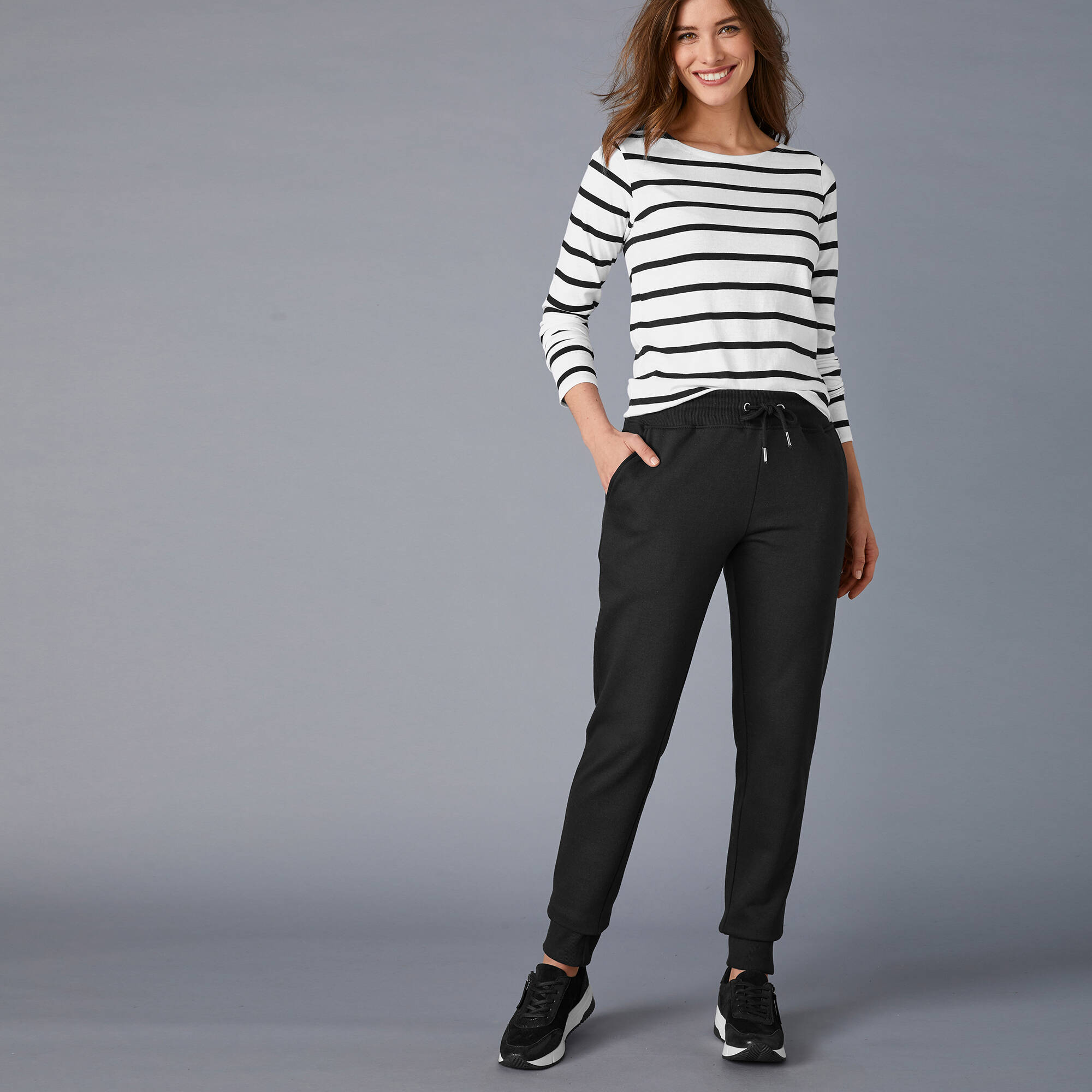 Pantalon jogging en molleton gratté
