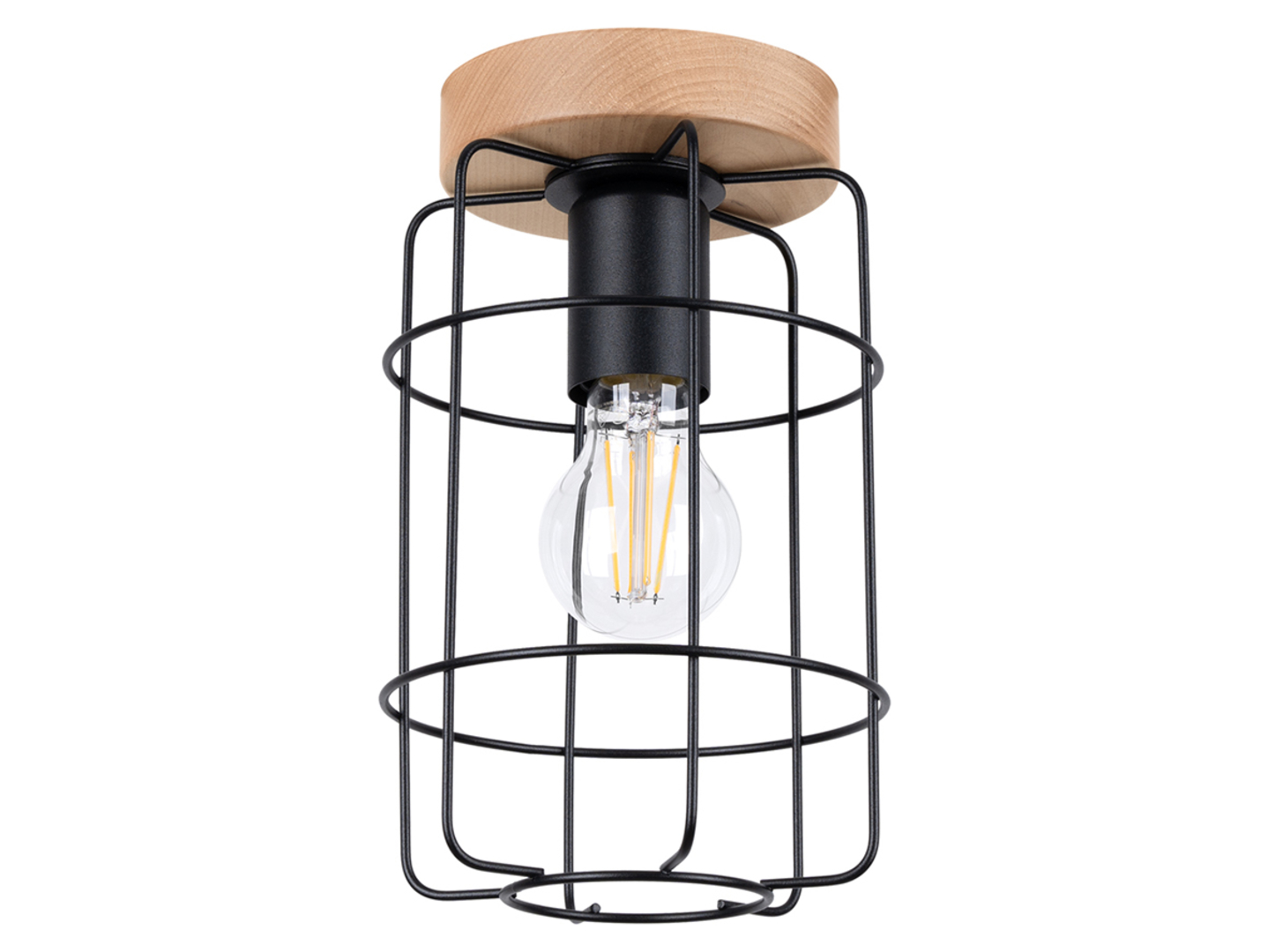 Lampa natynkowa Gotto stalowa czarna