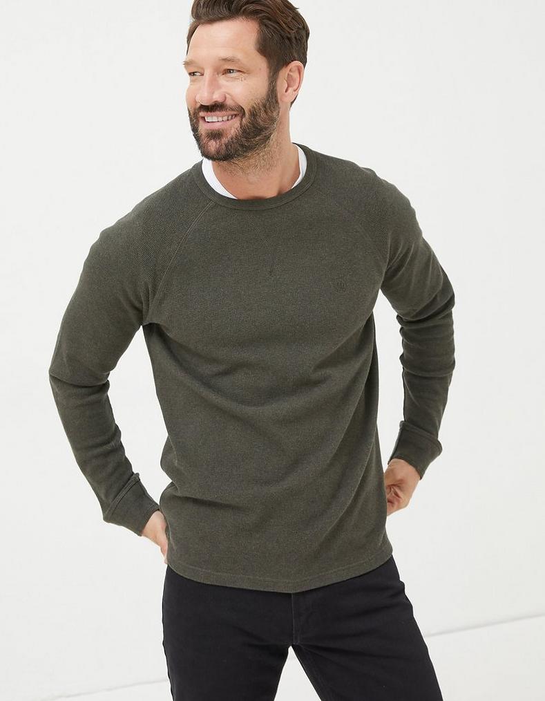 Long Sleeve Waffle Crew