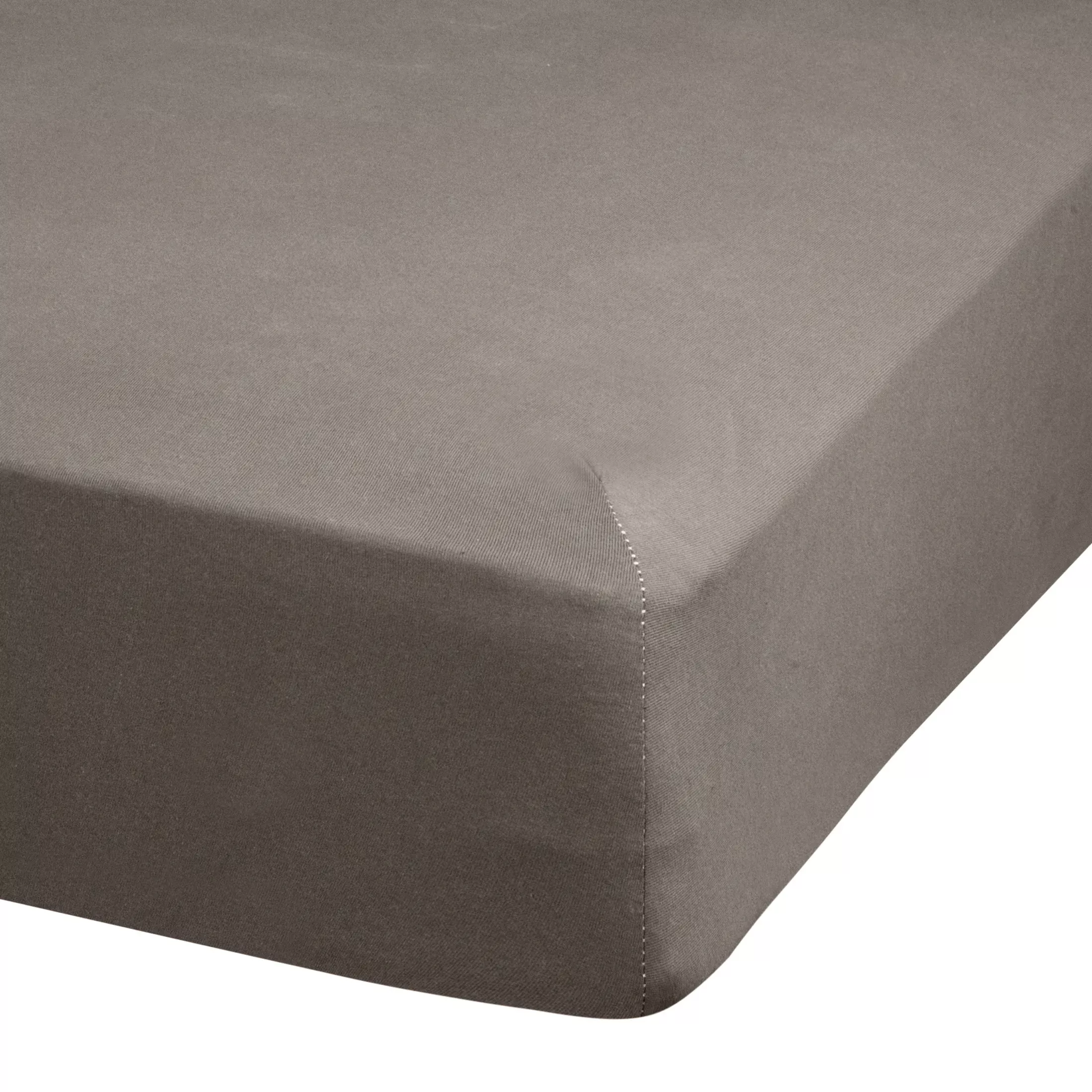 Prześcieradło jersey z gumką 220x200 cm z bawełny kolor grafitowy 140 g/m2 ADELA