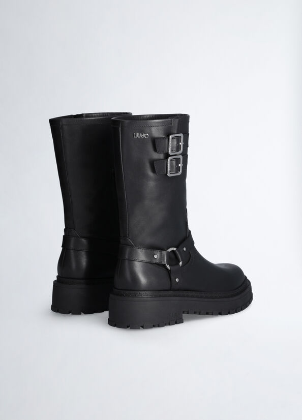 Biker boots in pelle