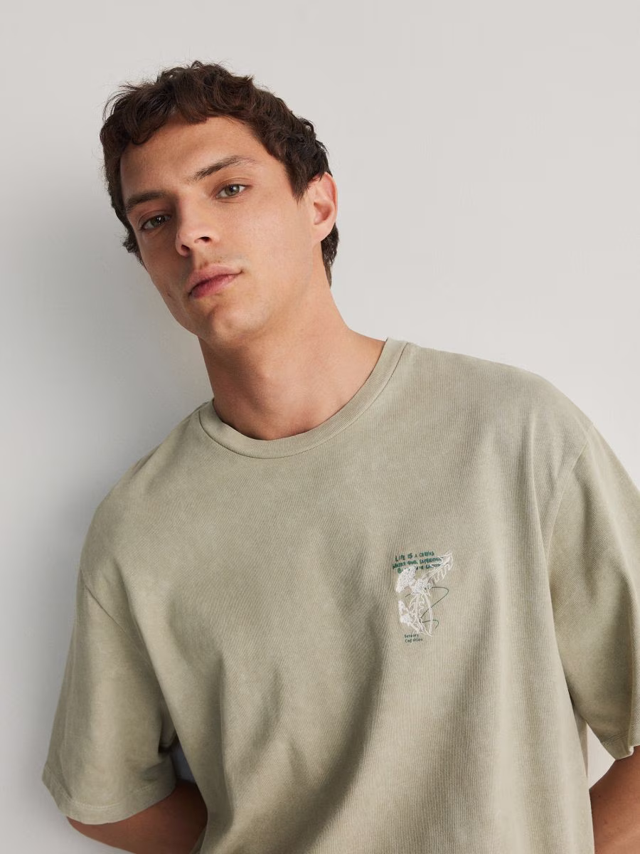 T-Shirt With Wash Effect