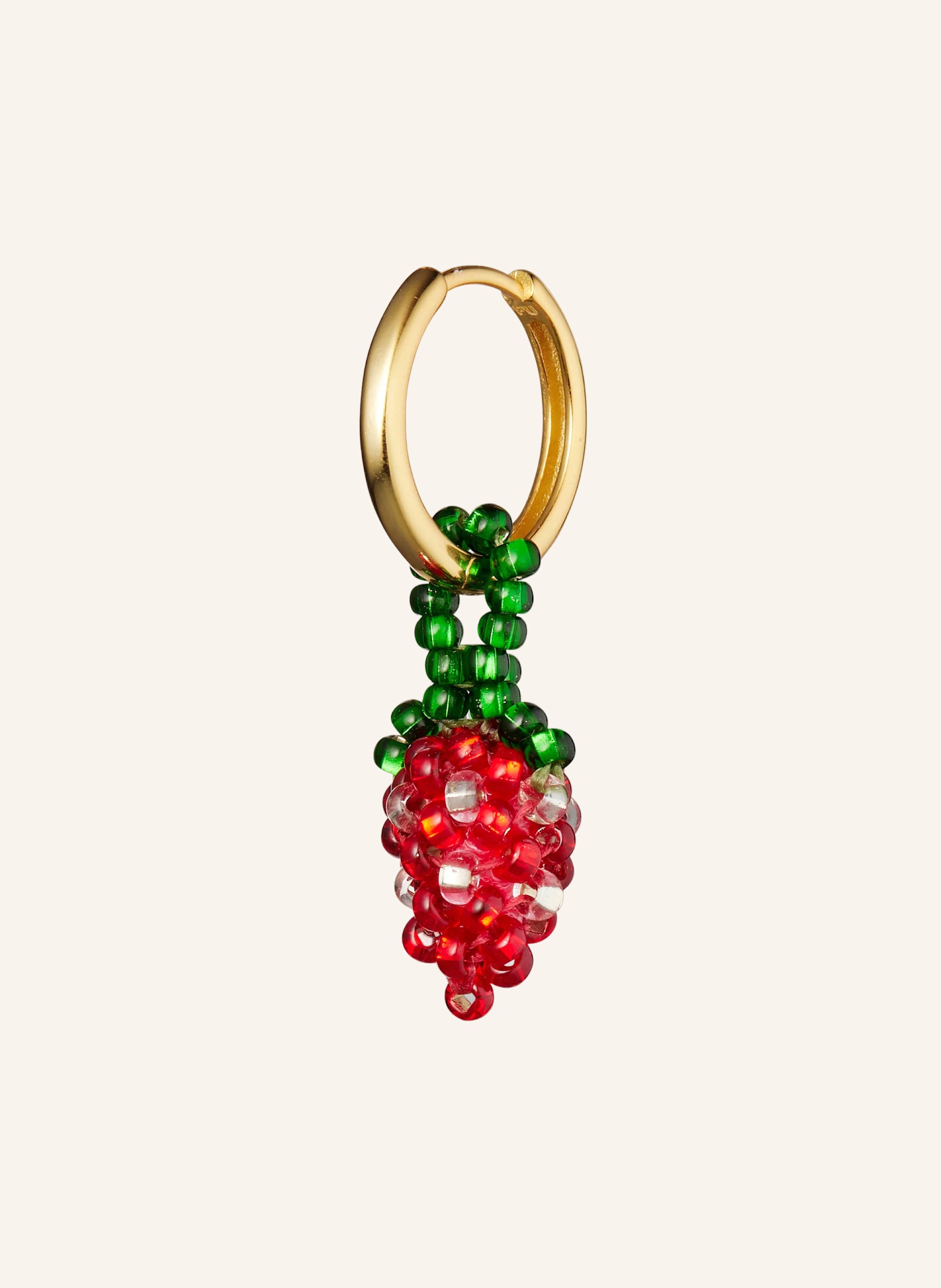 pura utz Creolen MINI STRAWBERRY EARRING by GLAMBOU
