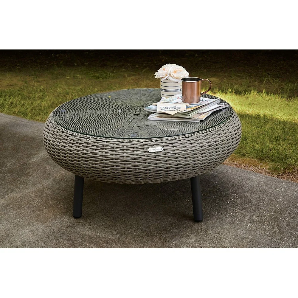 Tortuga Round Outdoor Wicker Coffee Table
