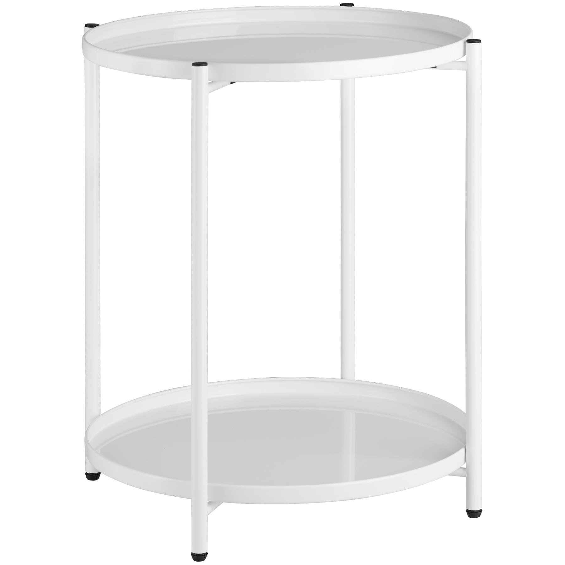 - Table d'appoint en Acier blanc