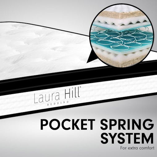 NNEDPE Laura Hill King Single Mattress with Euro Top Layer - 32cm