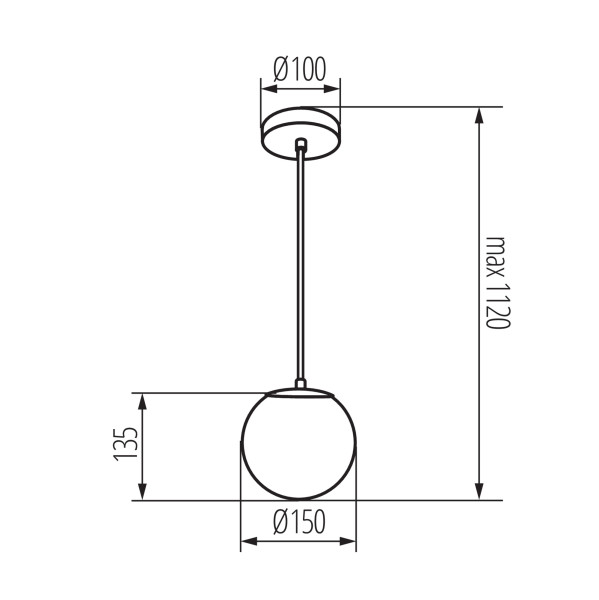 Lampa wisząca LL JORLEN E27 66763 LightLogic złota glamour biała kula 1szt.