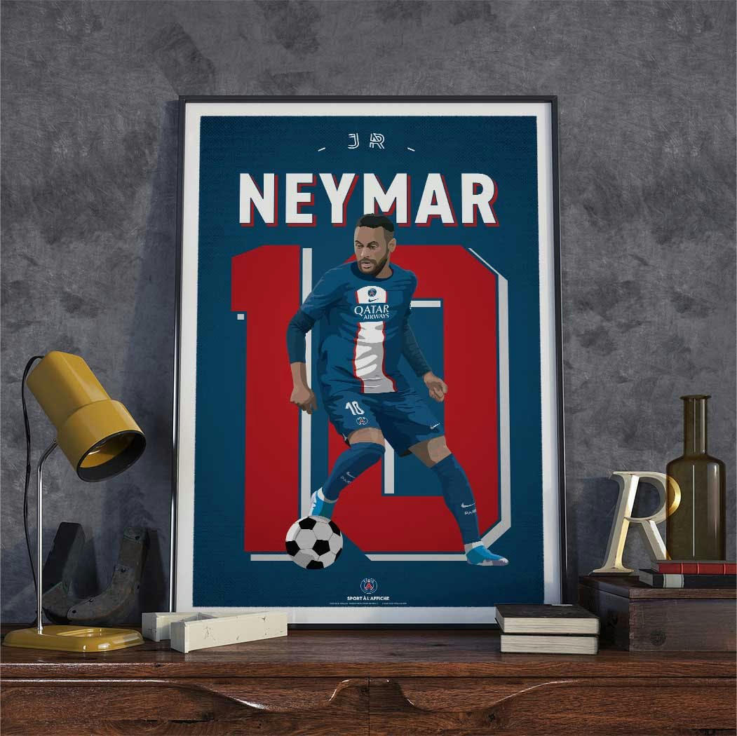 FOOT - Affiche Foot -PSG Neymar JR  30 x 40cm