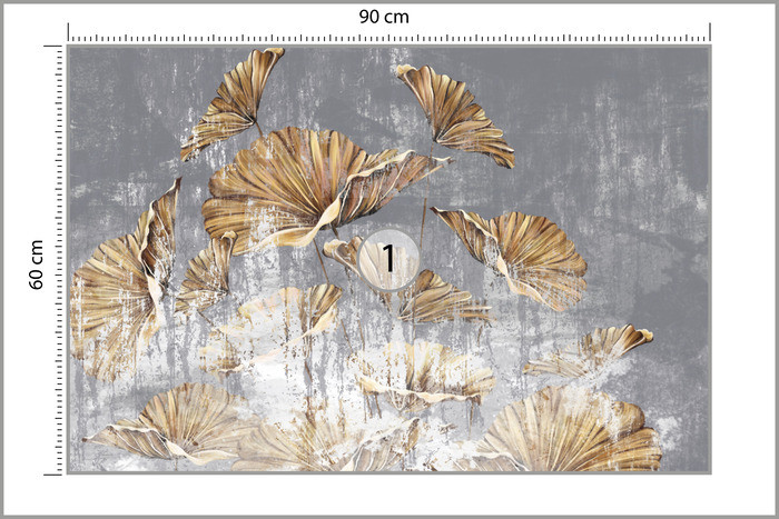 Fototapeta Abstrakcyjne złote liście 90x60cm