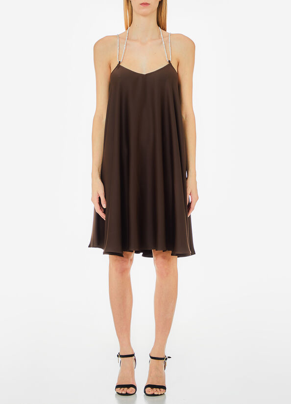 Abito corto in envers satin