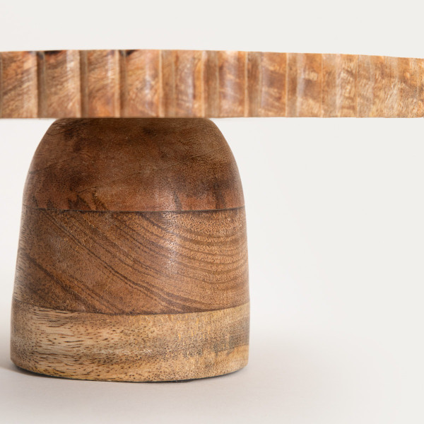 Patera LINEA MANGO na nóżce z nieregularnym rantem 25x12 cm HOMLA