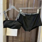 Dior One-piece Swimsuit With Shoulder Logo   Swimwear
