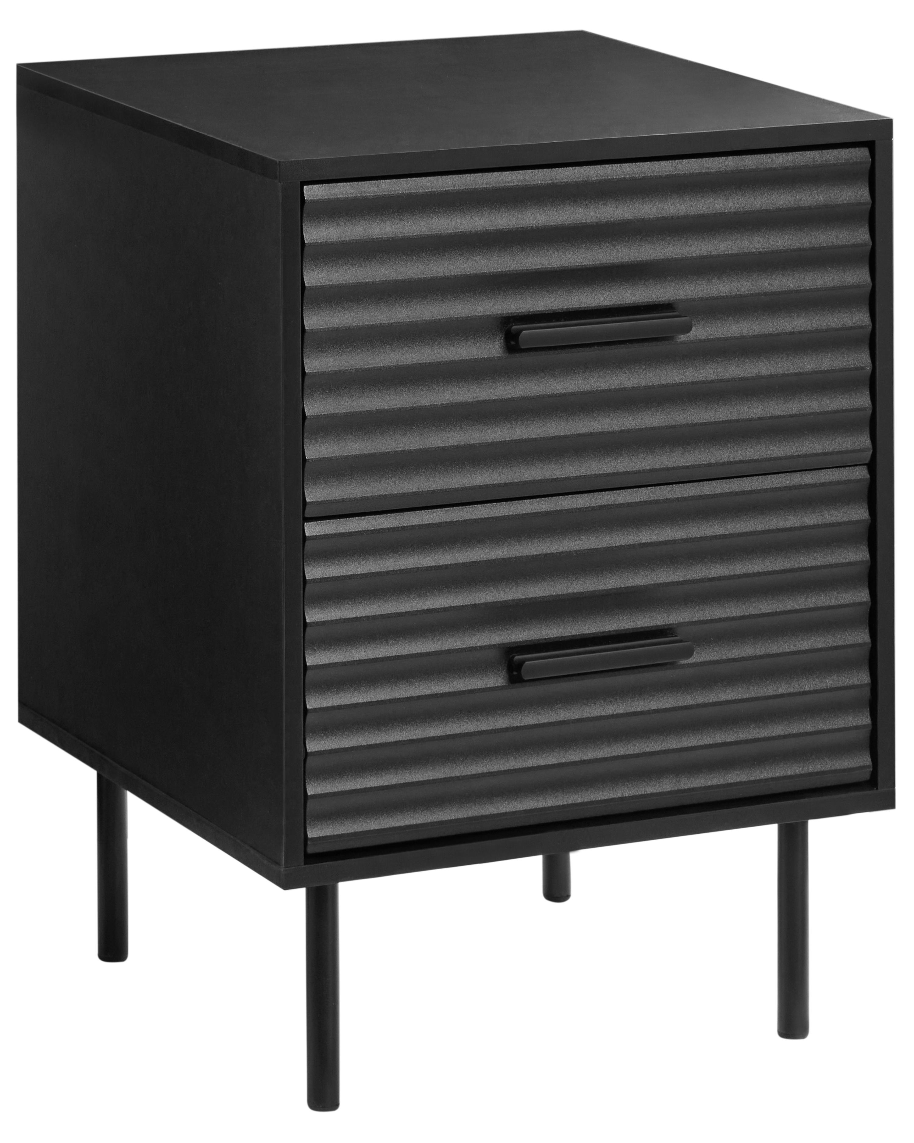 2 Drawer Bedside Table WALGETT Black