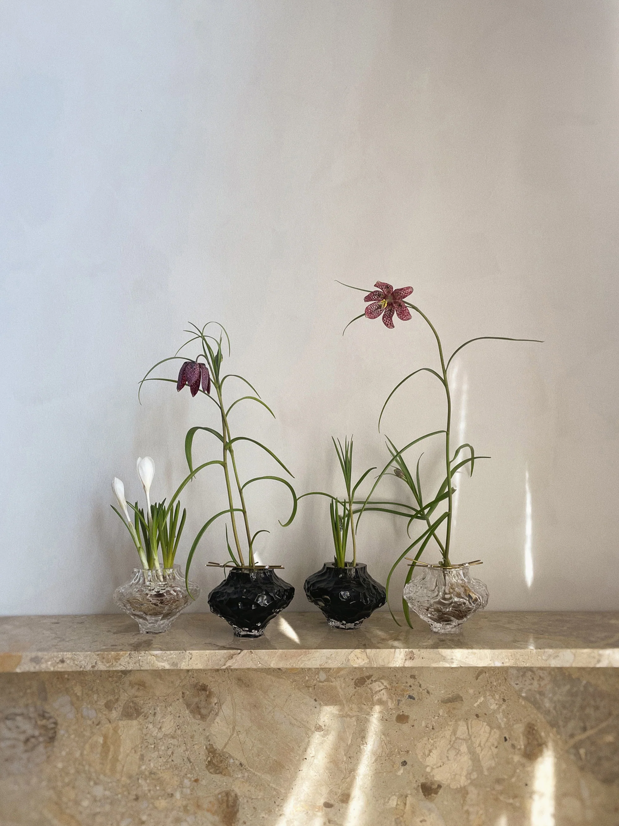 Mundgeblasene Glas-Vase Canyon, H 8 cm