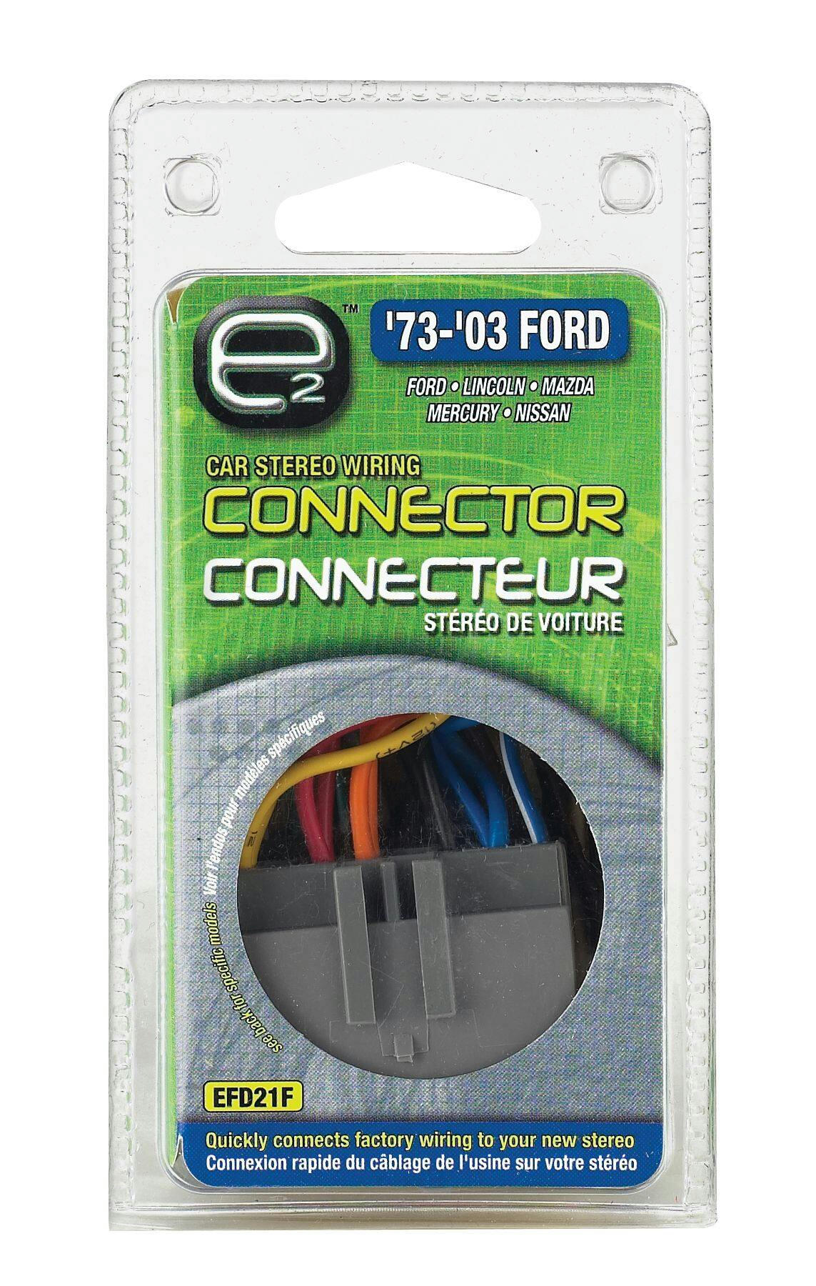 Scosche FD16B Car Stereo Wiring Connector for 1986-2013 Ford Vehicles, Wire Harness