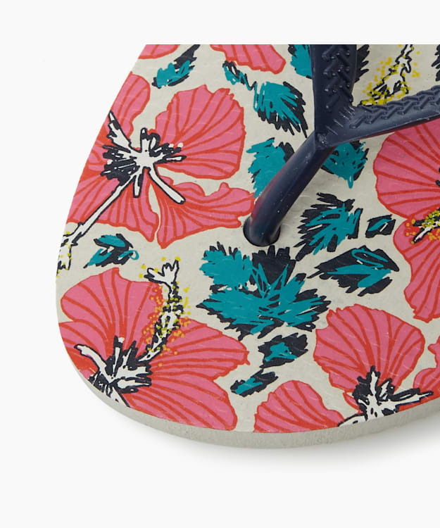 Floral Flip Flops Navy - Havaianas Slim Floral Print Flip Flops