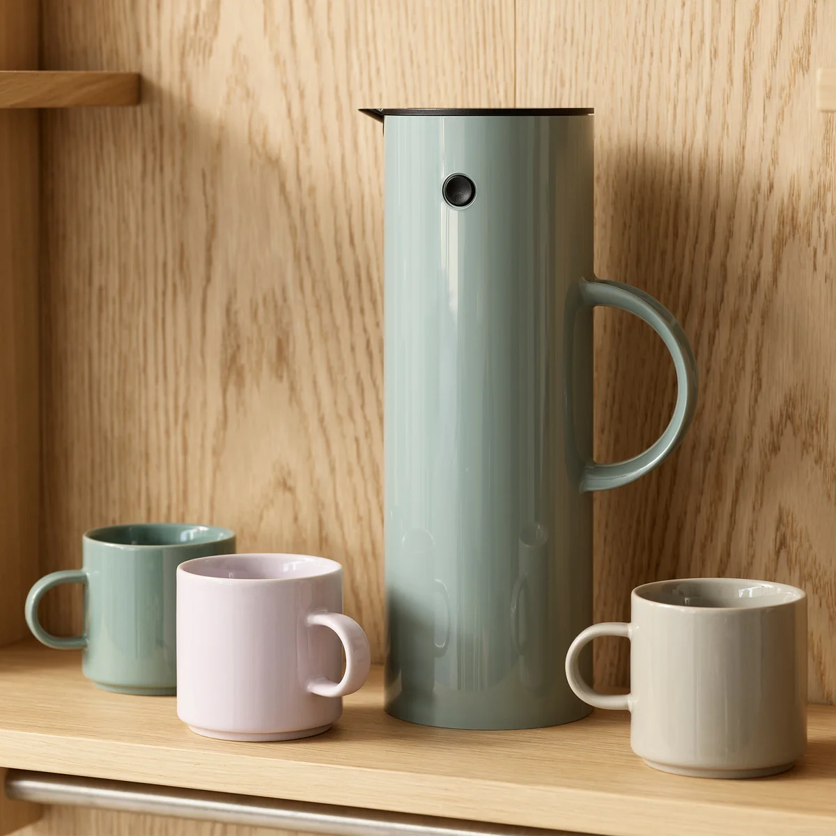 Stelton - Kaffee Tasse, dusty green (2er-Set)