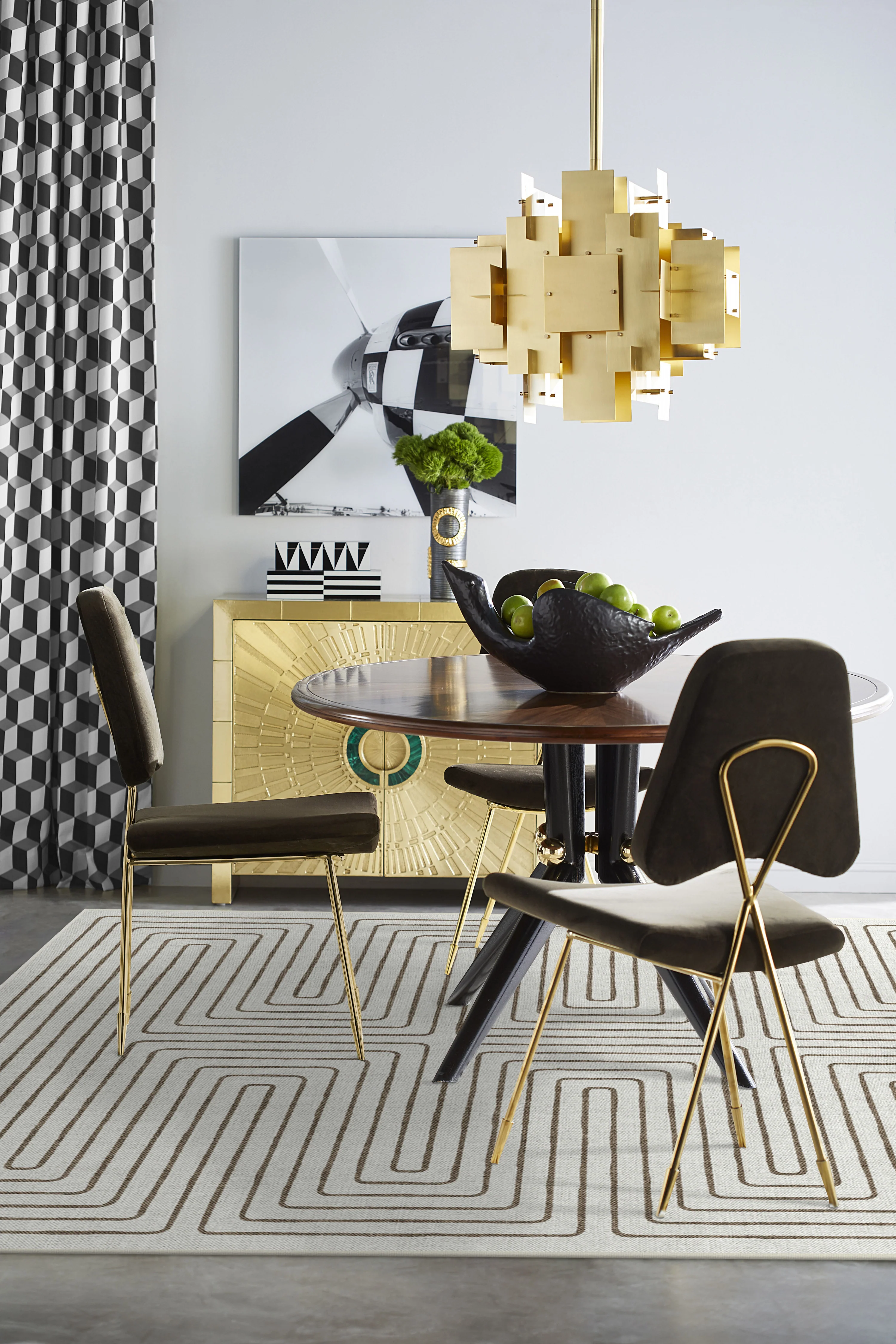 Waschbarer Teppich Labyrinth von Jonathan Adler