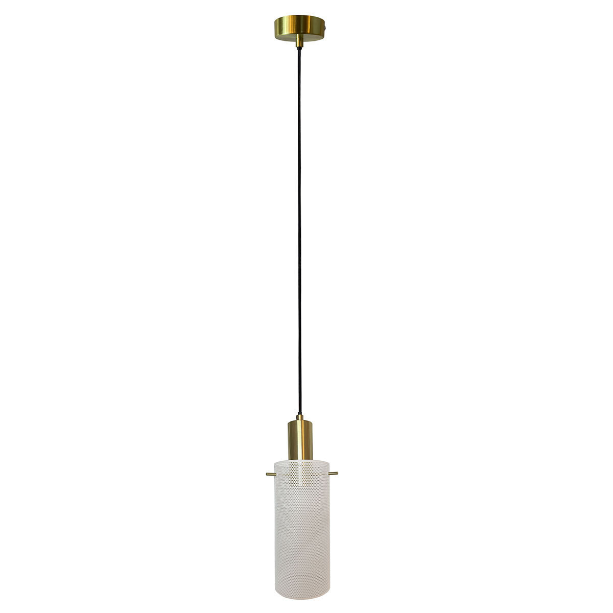 Lampa wisząca biało-złota Tirana 1xE27x40W wym: 155x10x10 cm Light Prestige