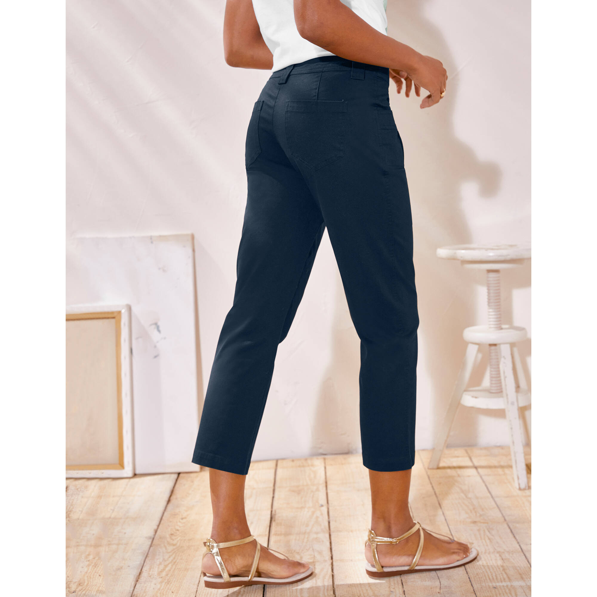 Pantacourt droit stretch
