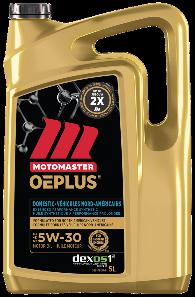 MotoMaster OEPLUS Domestic Premium 5W30 Synthetic Engine/Motor Oil, 5-L