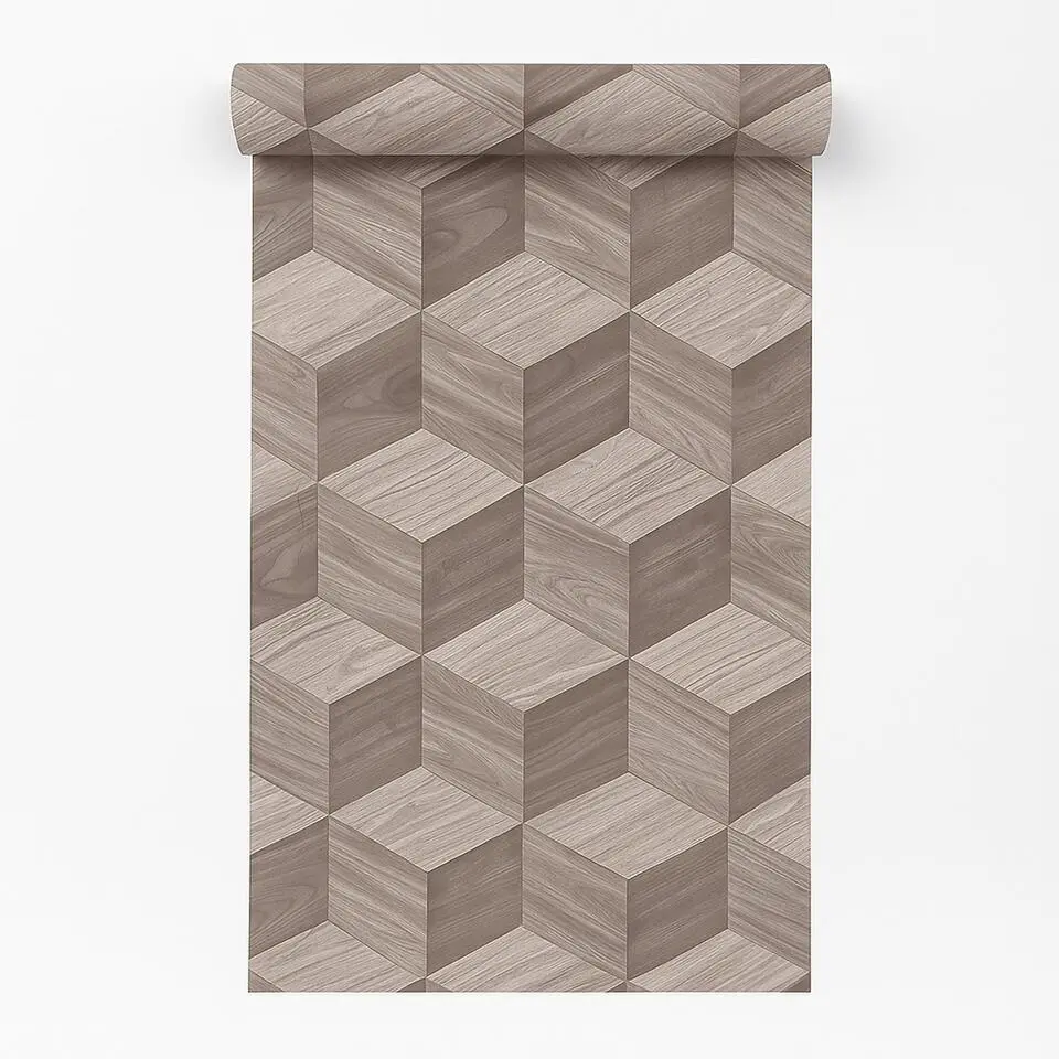Dutch Wallcoverings Vliesbehang Renaissance natural cube - taupe - 10,05m x 53cm