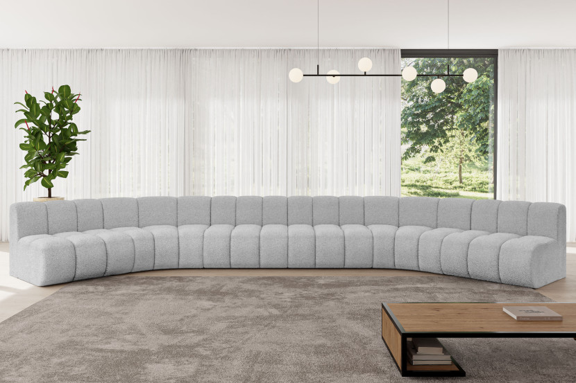 Narożnik uniwersalny modułowy Montra-U2 - 581x174x70 cm Jasny szary