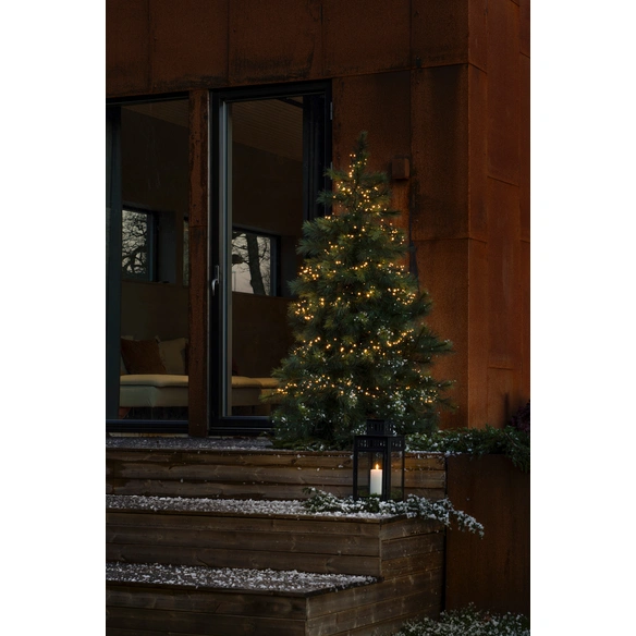 LED Micro Compactlights, 400 Leuchtmittel, L: 1377,8 cm, warmweiß, schwarz