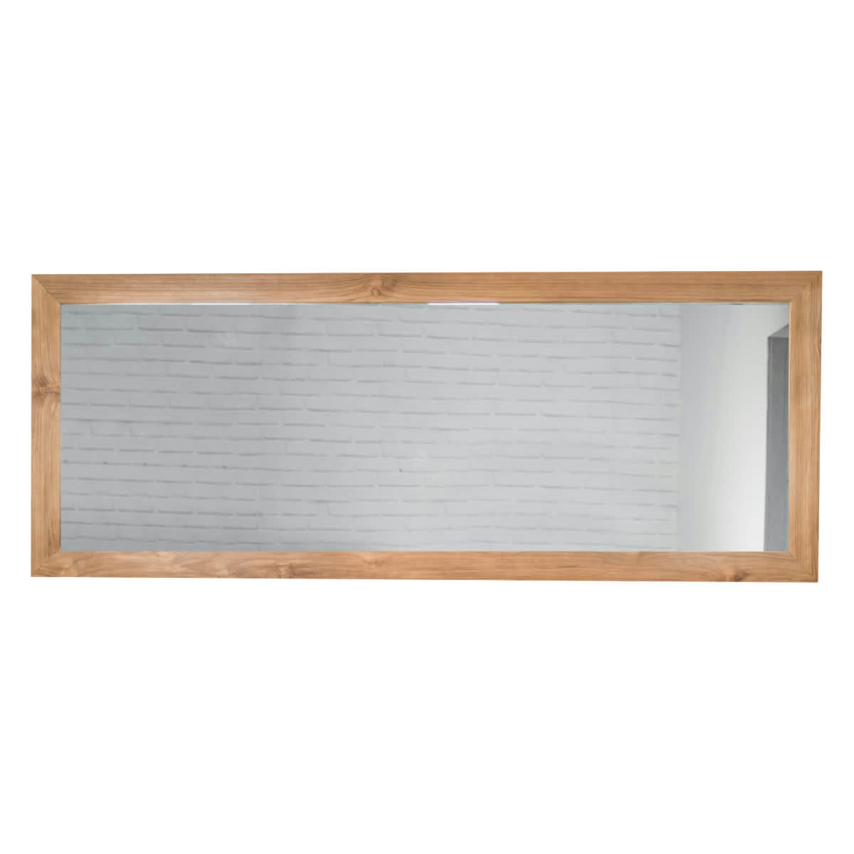 - Grand miroir rectangle en teck massif 180 x 70
