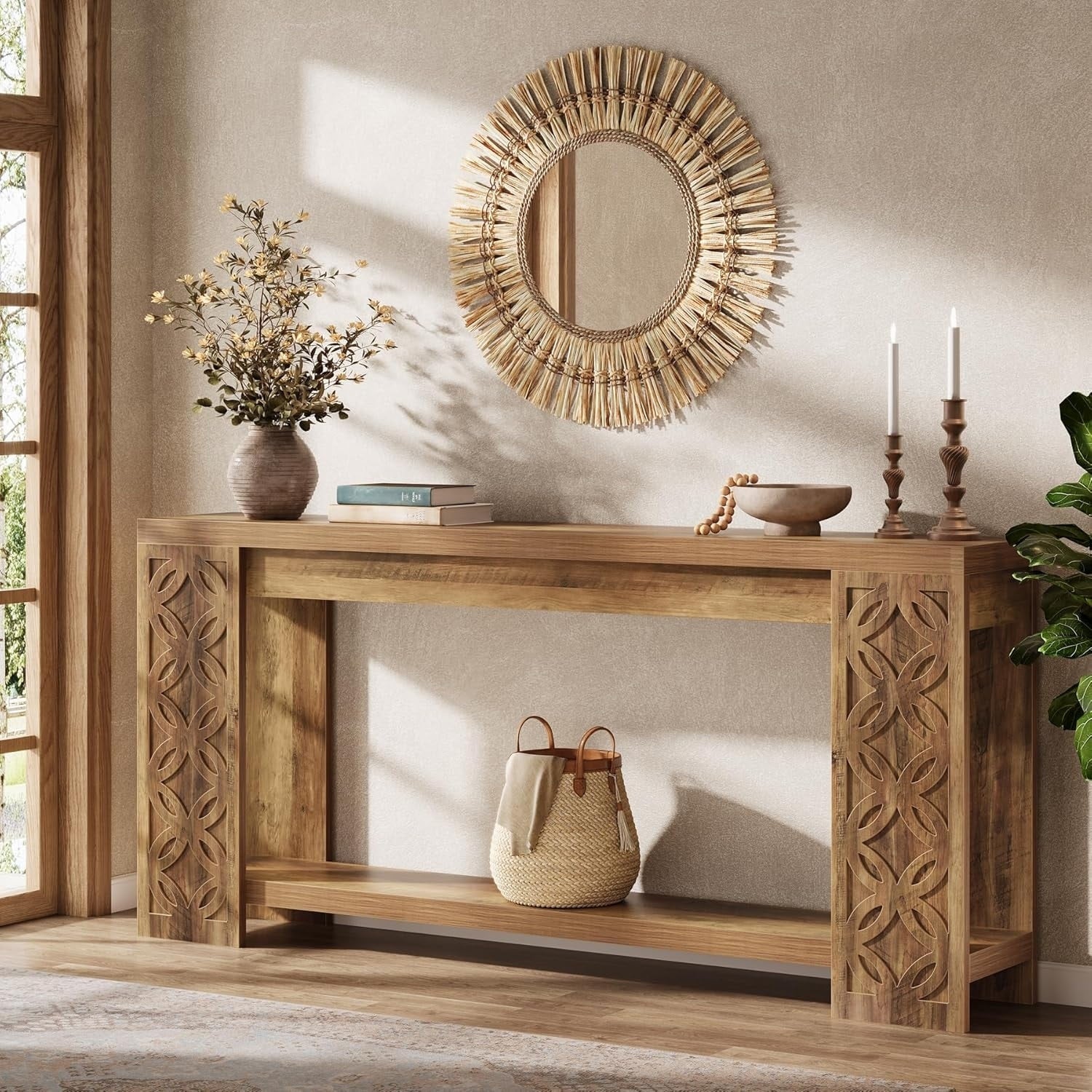 70.9-Inch Long Console Table with Storage for Entryway Living Room