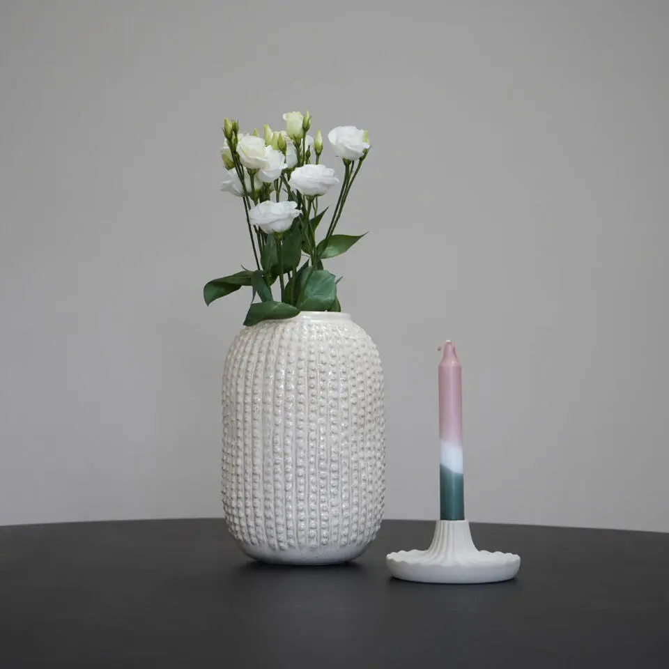 Nest of Nora Vaas keramiek ?16x25.5 cm - Beige