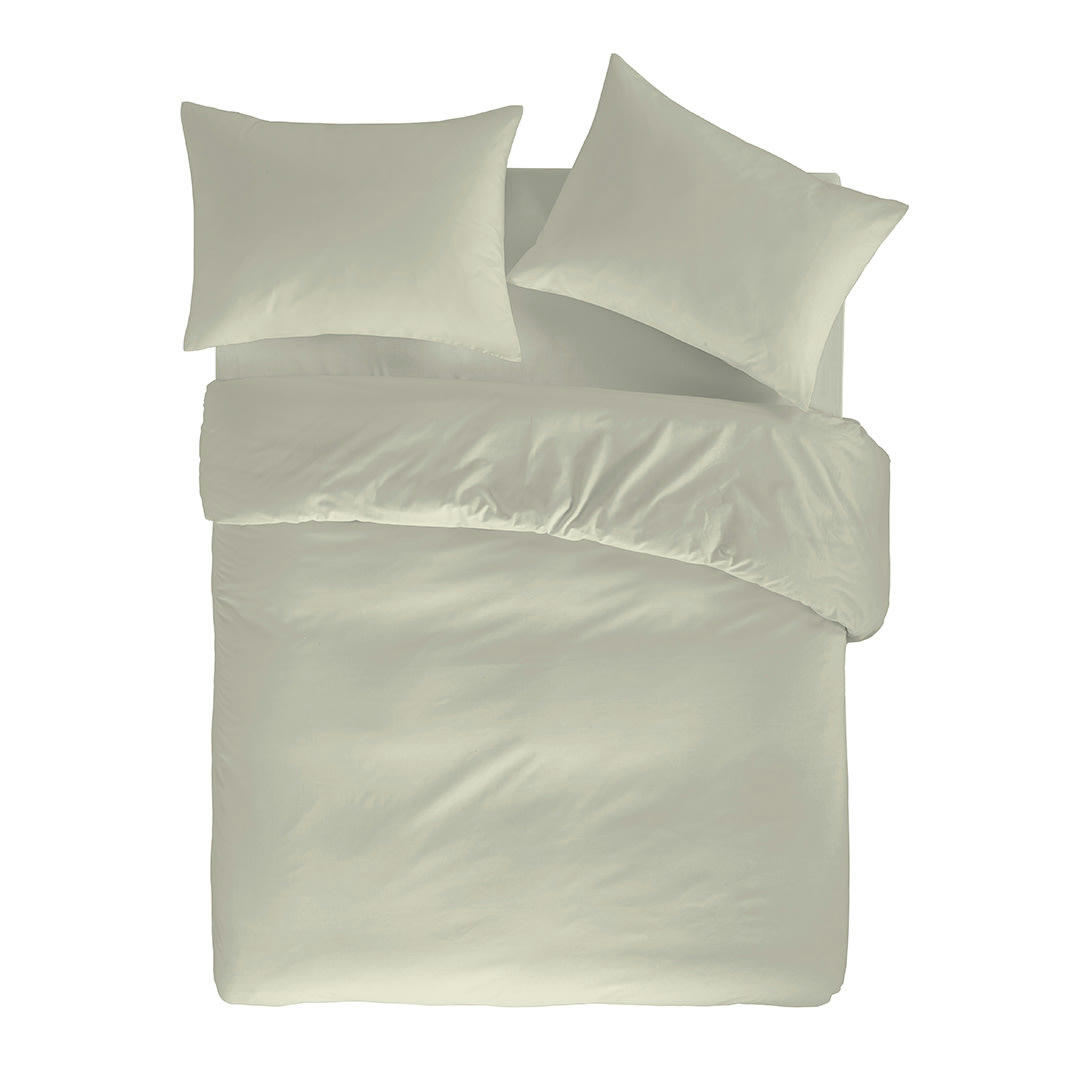 PURE HDC - Housse de couette en percale de coton 155x220 cm vert
