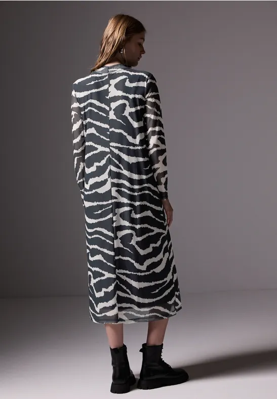 Gemustertes Mesh-Kleid