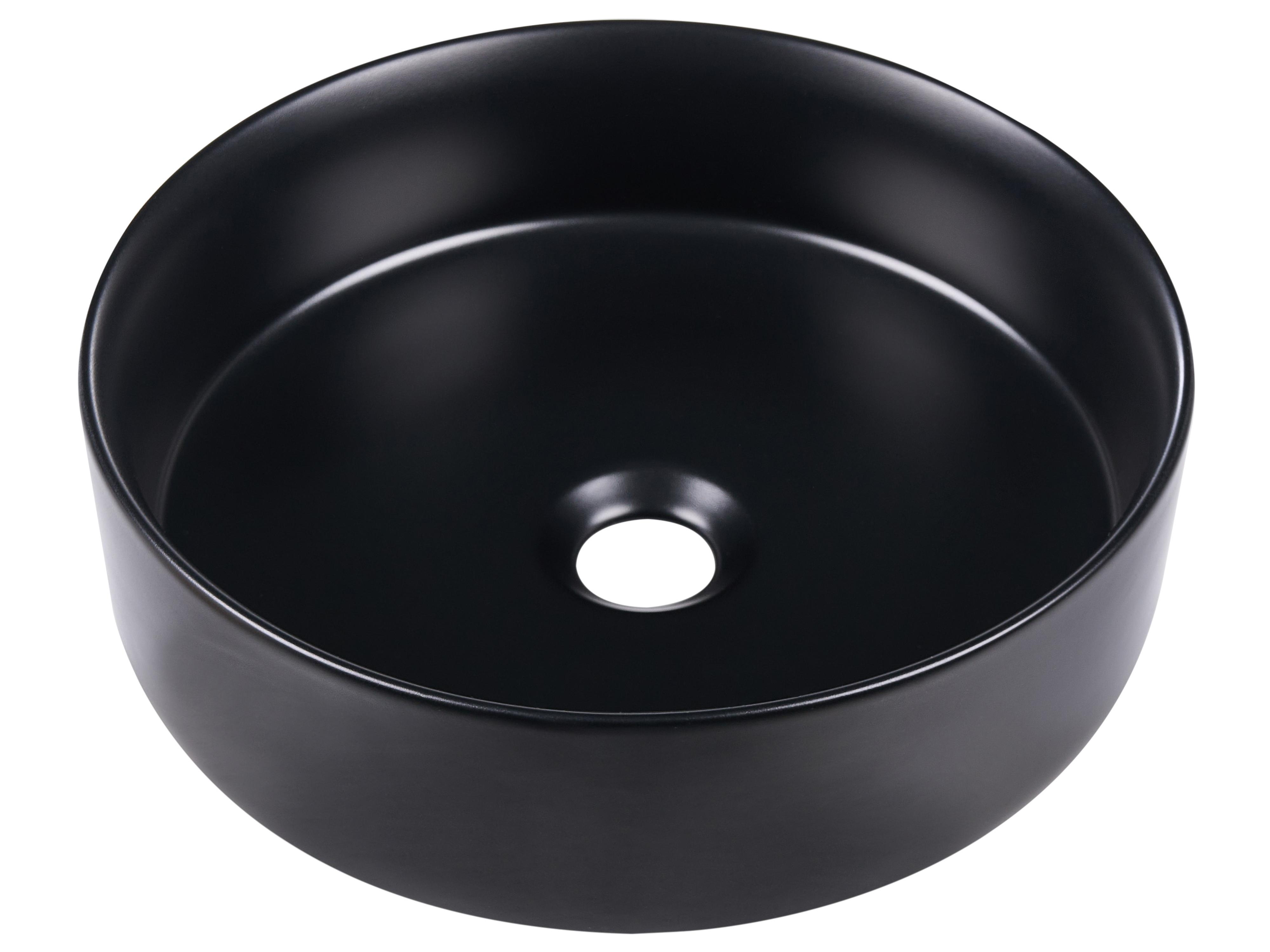 Countertop Basin CALIG ? 360 mm Ceramic Black