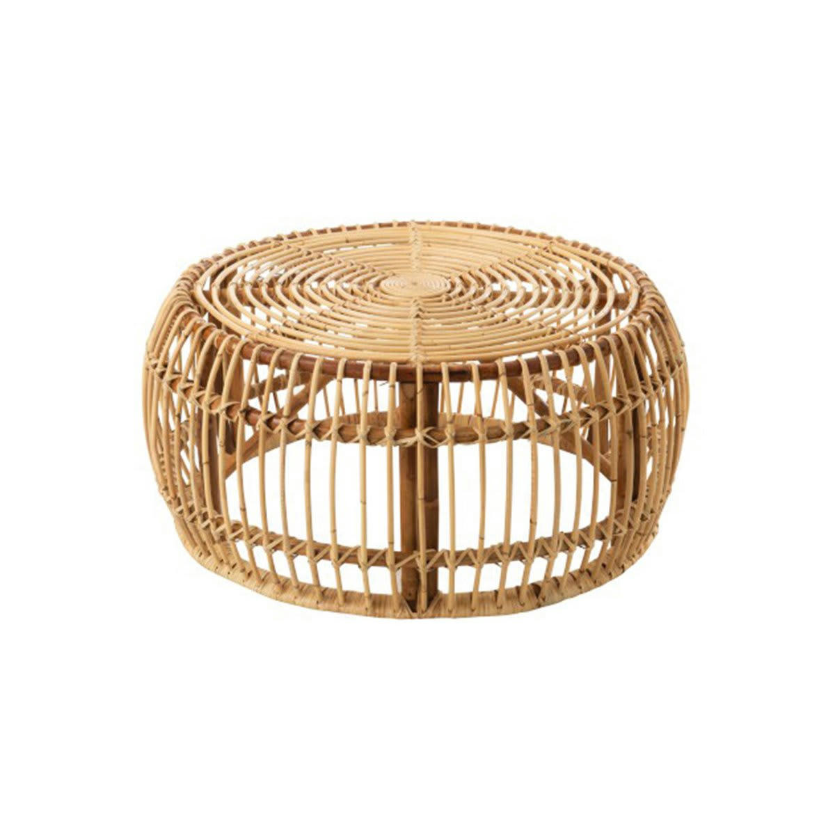 CILO - Table basse ronde extérieur en rotin