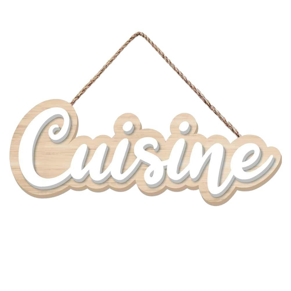 CUISINE - Plaque de porte pour cuisine 19,5x7cm
