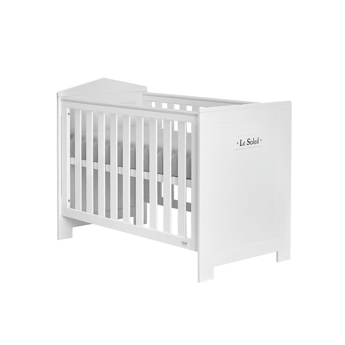 DUO - MARSYLIA - Lit bébé 60x120 armoire 2 portes blanc