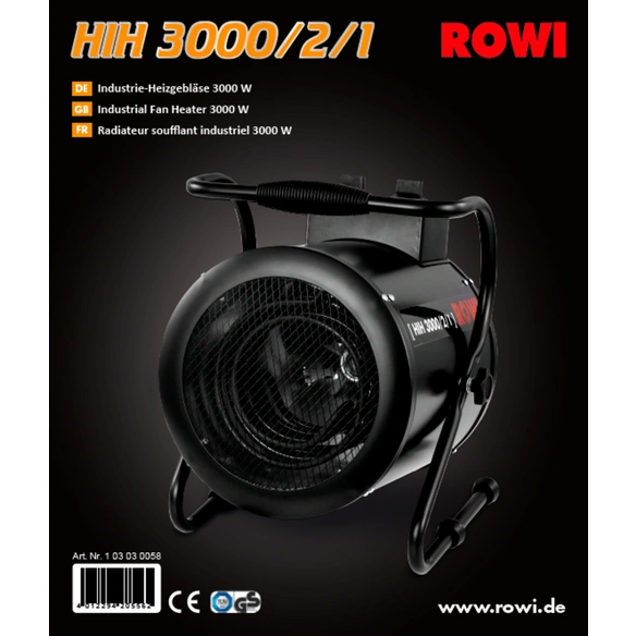 Industrie-Heizgebläse »HIH 3000/2/1«, BxH: 33 x 40 cm, max. Heizleistung: 3000 W