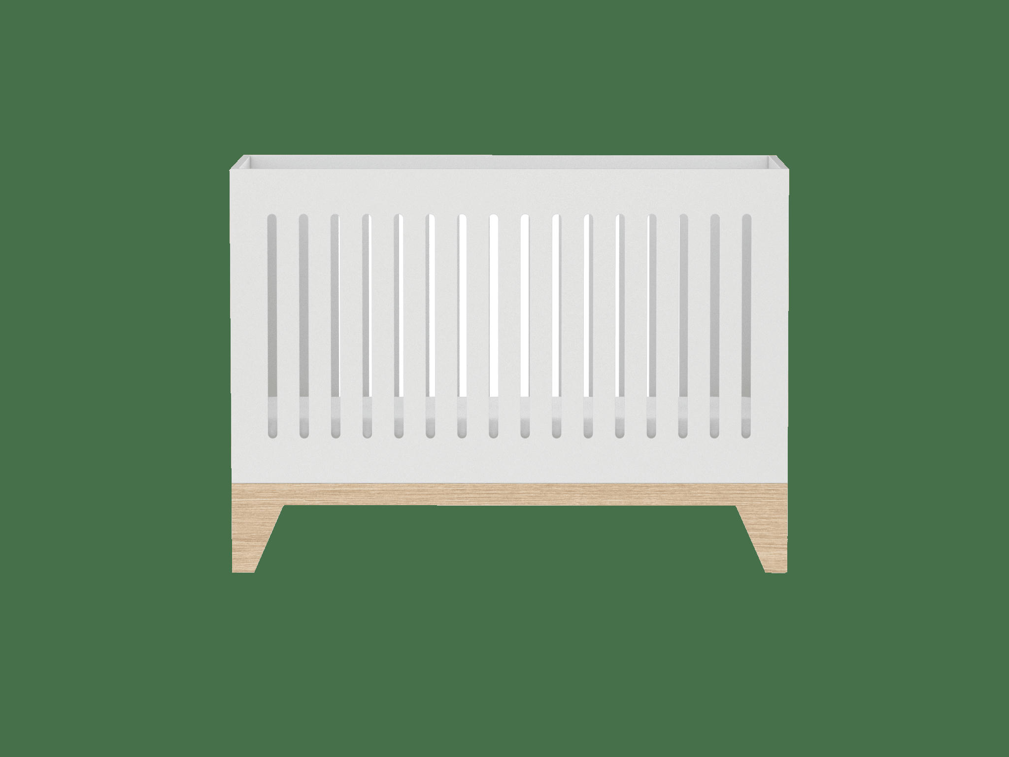 DUO - MIA - Lit évolutif 60x120 armoire blanc naturel