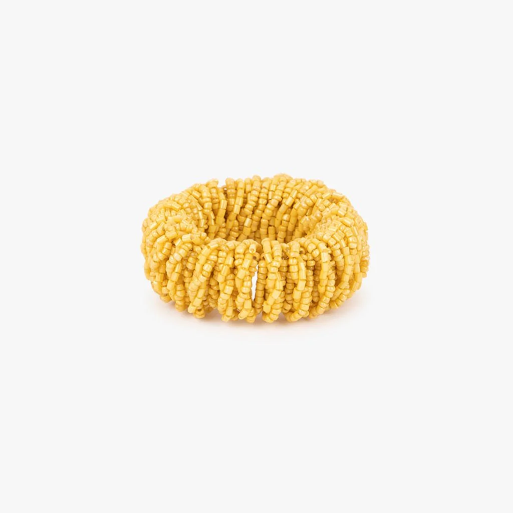 Anel de Guardanapo Missangas Amarelo BEAD