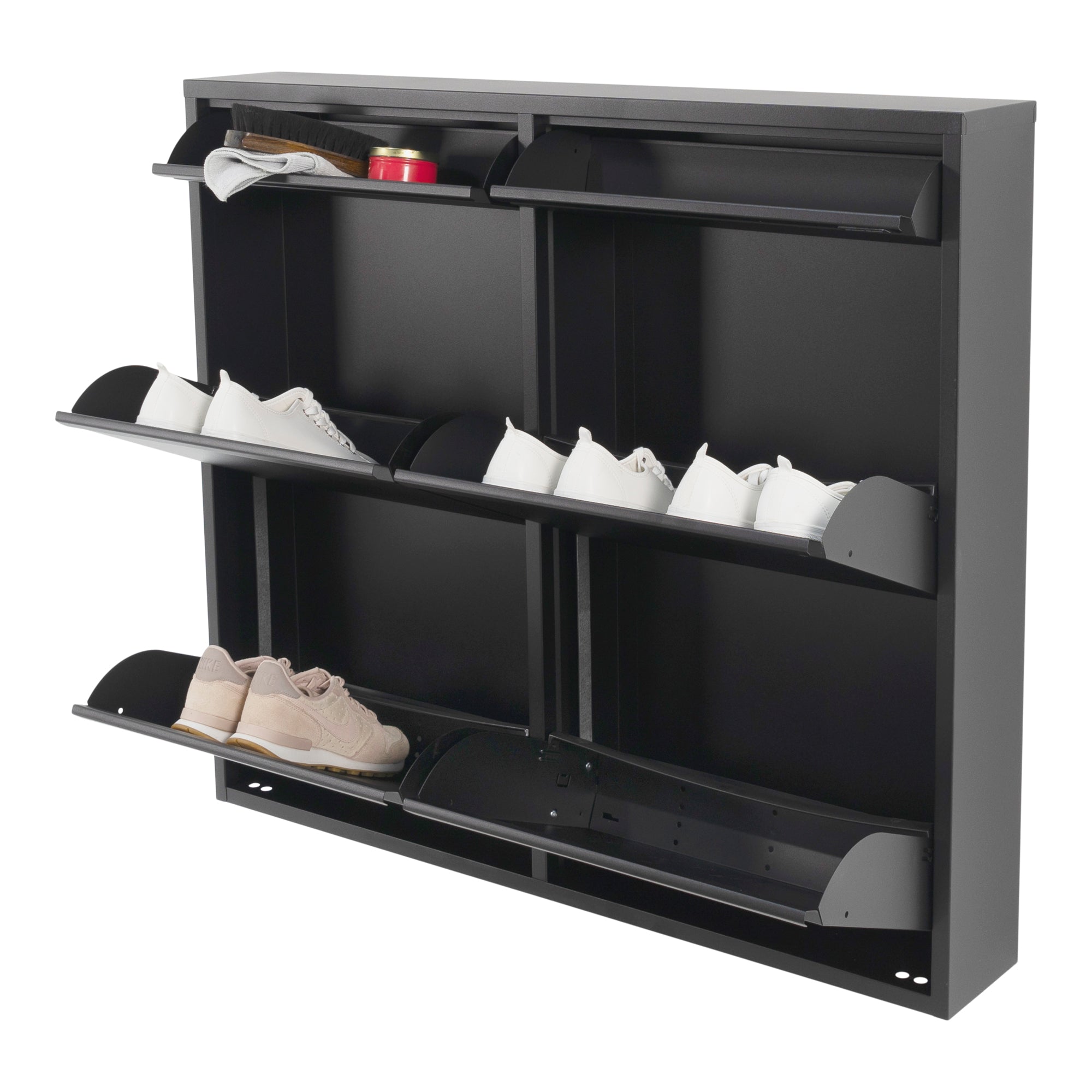Spinder Design schoenenkast Billy 6 - Zwart - 8 paar schoenen