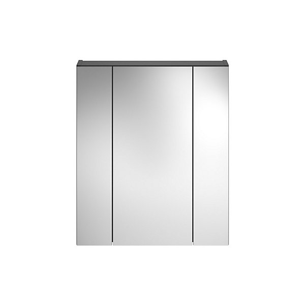 Meuble de rangement avec miroirNoir laquéKLEANKIN