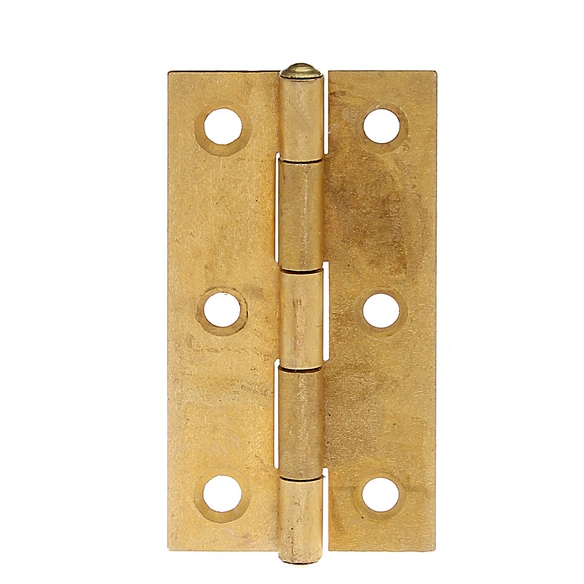 Scharnier, LxB: 3,4 x 6,4 cm, Braun, Messing