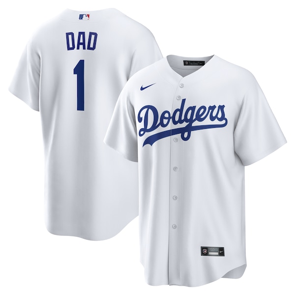 Los Angeles Dodgers Nike #1 Dad Home Replica Jersey - White