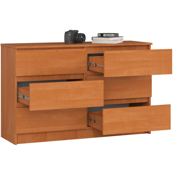 Komoda AKORD K120 Olcha 120 cm 6 szuflad 120x40x77 cm