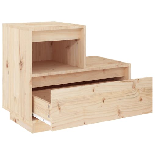 NNEVL Bedside Cabinets 2 pcs 60x34x51 cm Solid Wood Pine