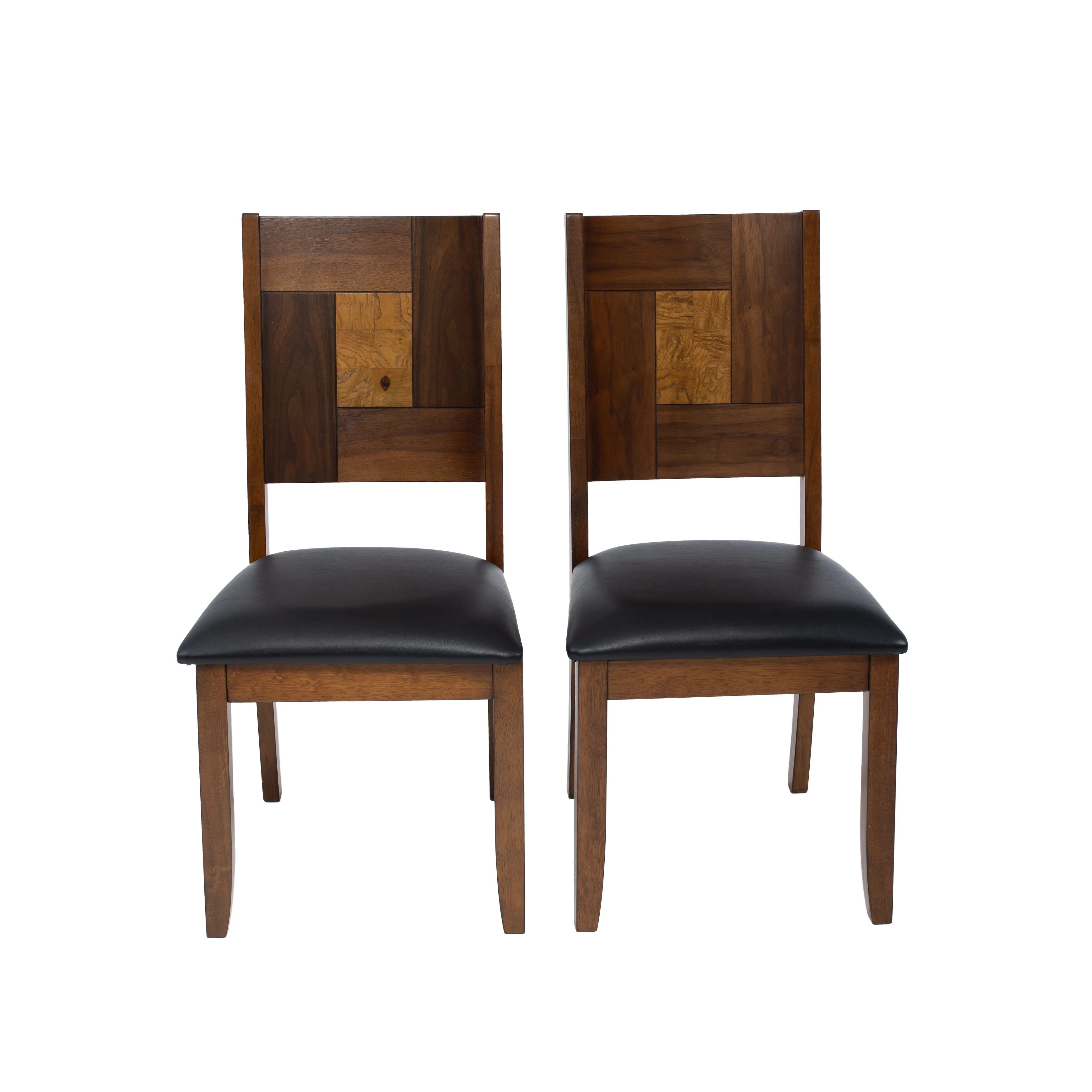 Two Tone Walnut - Ash Solid Dining Set 7 Piece