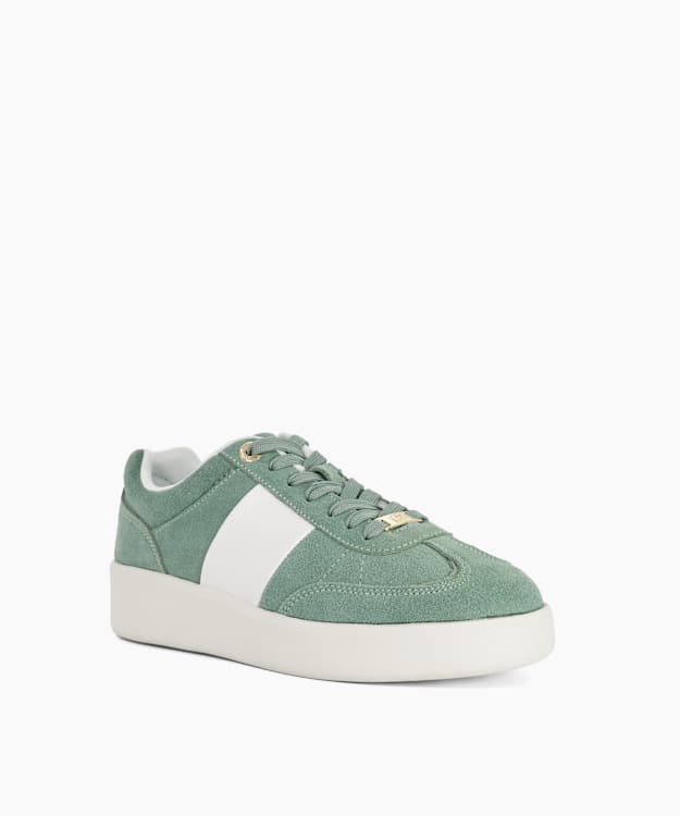Enticing Turquoise - Round Toe Lace Up Trainers