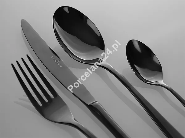 Komplet sztućców 24 cz. na 6 osób Zwieger - Vesper Black 1Z.VEB.K24
