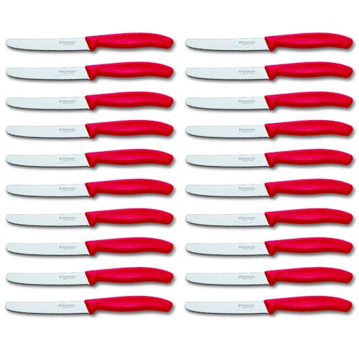 Victorinox Steak Knives Round Tip x 20 - 5.0831 - Red